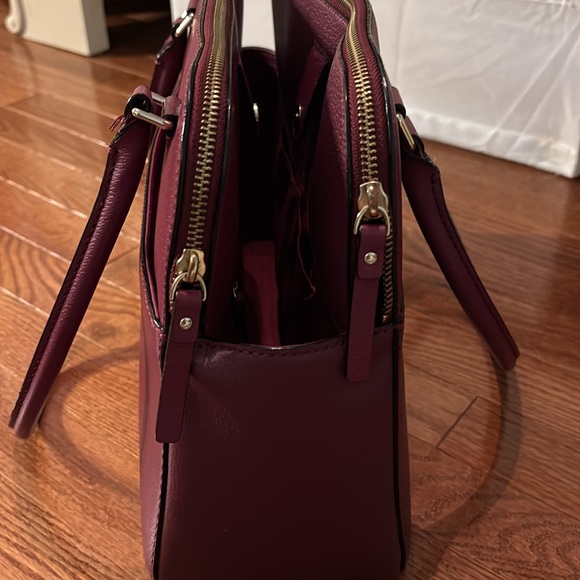 Kate Spade - Burgundy Double Zipper Large Tote Bag - Picture 5 of 9